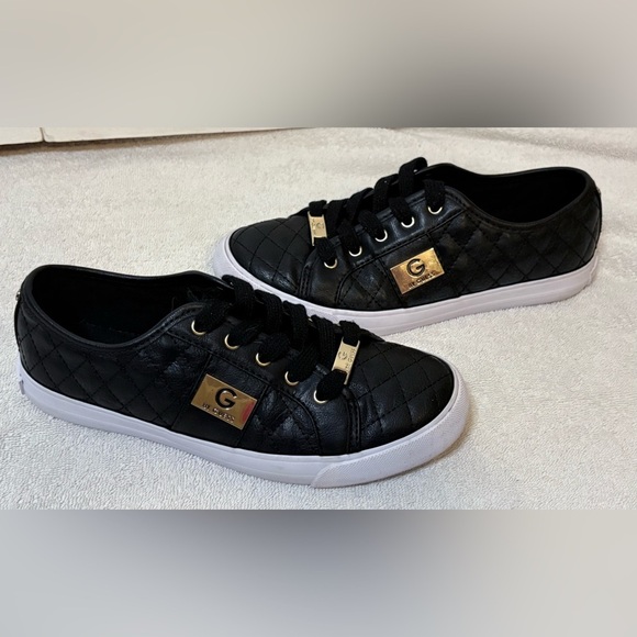 G by Guess Shoes - G by Guess Womens Backer2 Low Top Lace Up Black Fashion Sneakers Size 6.5M